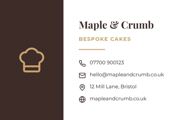 Classic bakery business card template preview