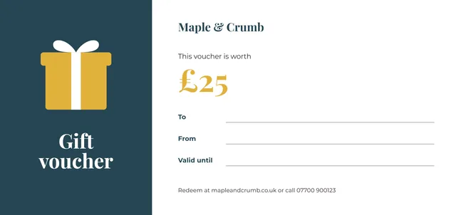 Bakery gift voucher template preview