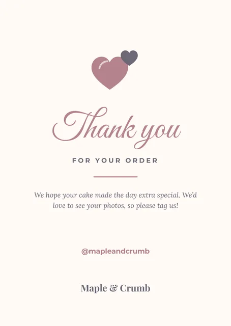 Thank you card template preview