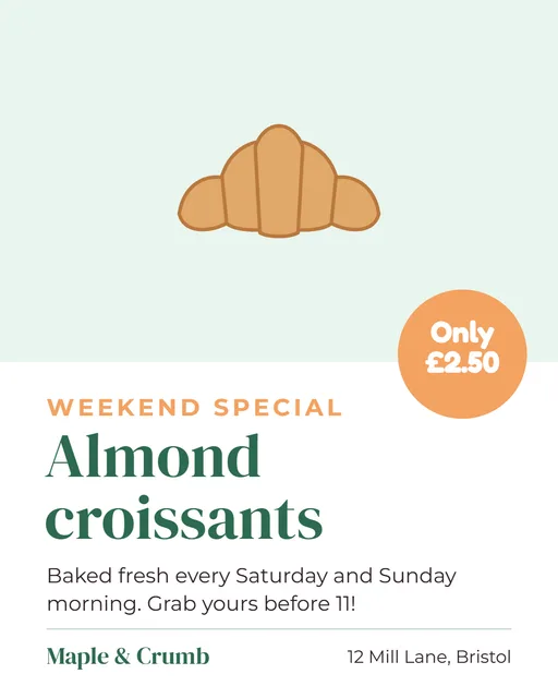 Weekend special Facebook post template preview